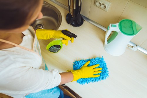 Office cleaning team maintaining a professional workplace in Enfield