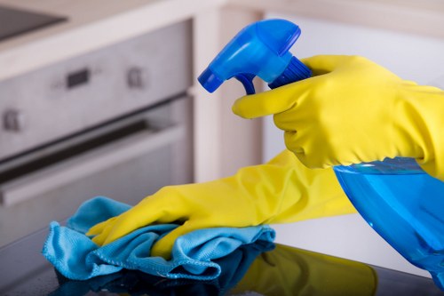 Upholstery cleaning equipment set up for a local Enfield property