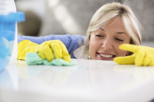 Professional carpet cleaning for a staircase in an Enfield property
