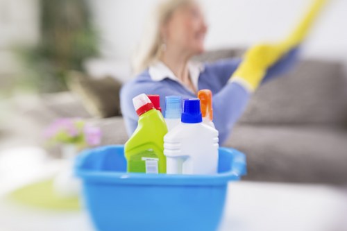 Detailed cleaning of a living room in Enfield during a move out service